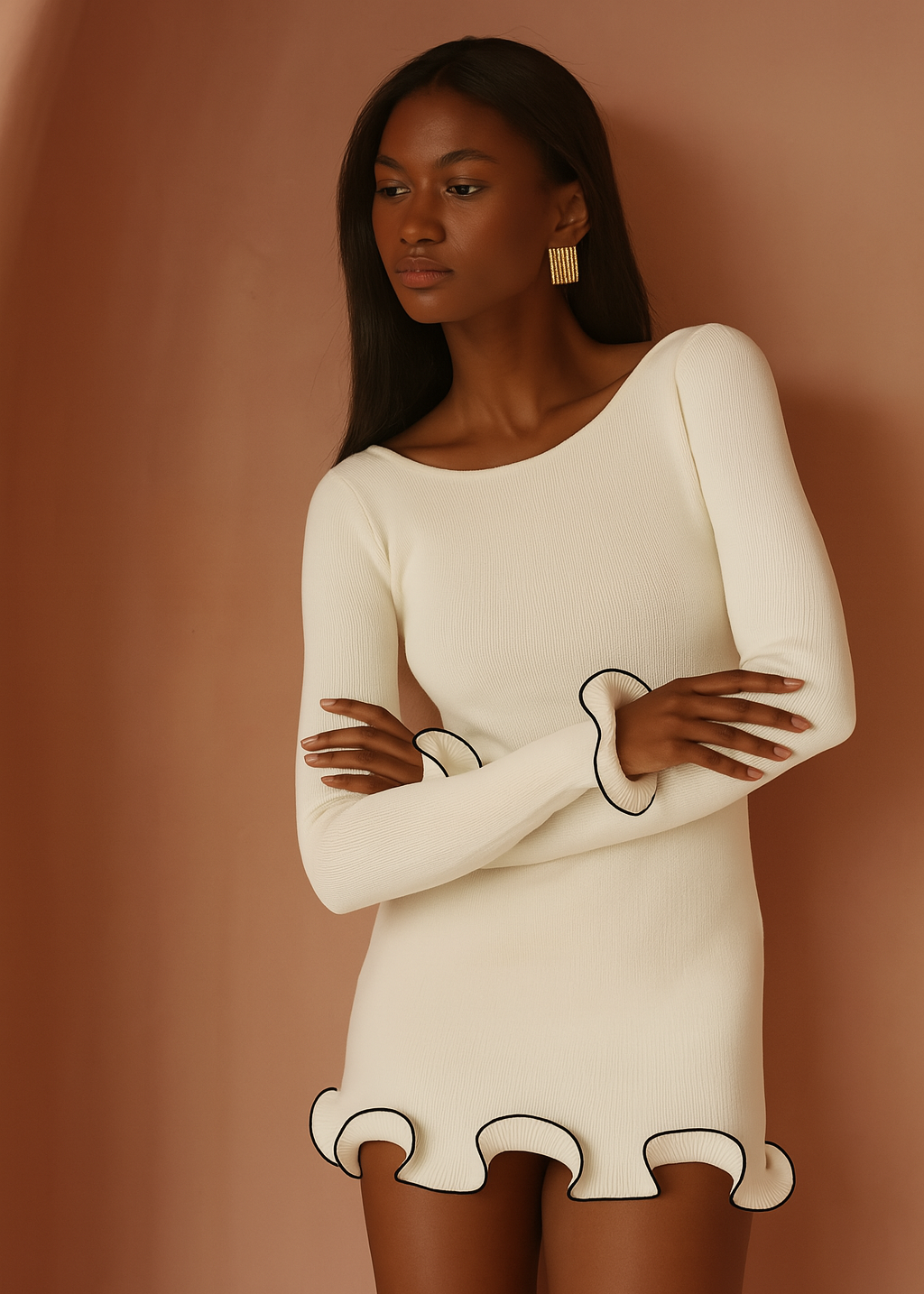Vestido crema